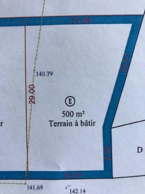 Terrain - 500 m²