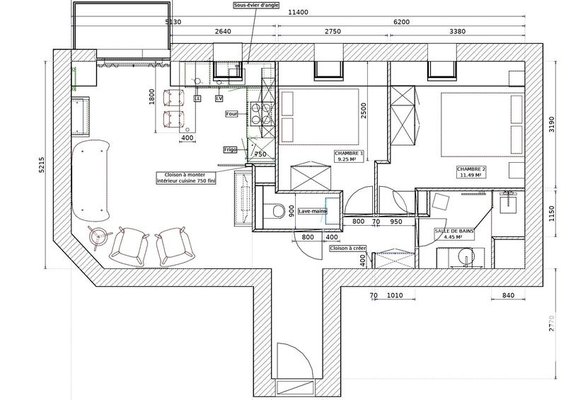 Appartement - 57 m² - 3 pièces