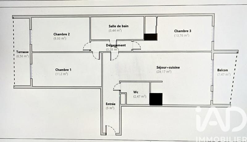 Appartement - 79 m² - 4 pièces