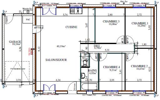 Maison - 124 m² - 5 pièces
