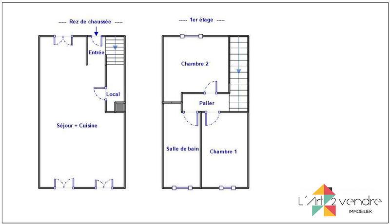 Maison - 63 m² - 3 pièces