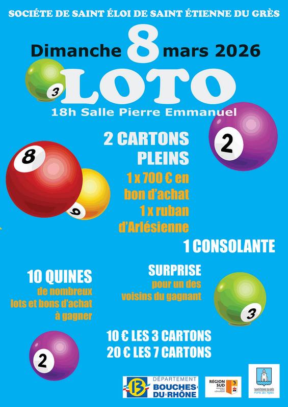 Loto de la Société Saint Éloi de St. Etienne du Grès