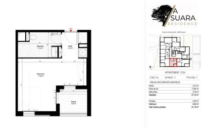 Studio - 27 m² - 1 pièce