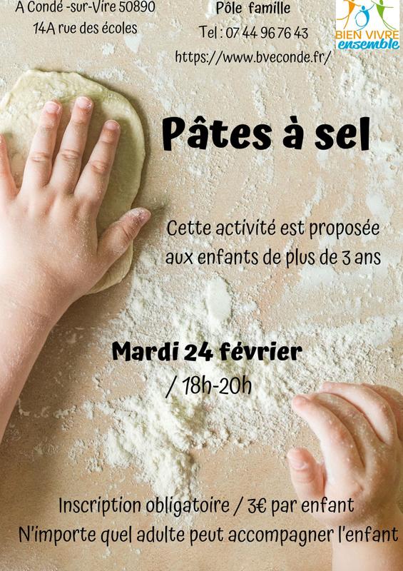 Atelier Pâtes à sel > Vacances d'hiver