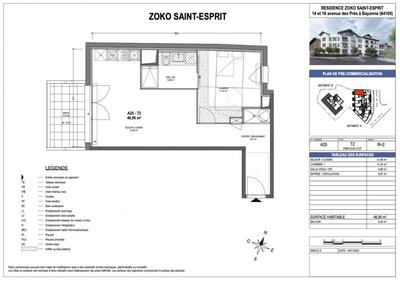 Appartement - 47 m² - 2 pièces