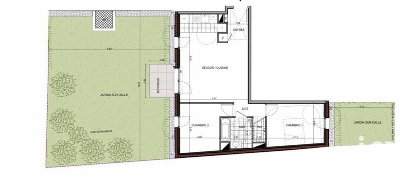 Appartement - 63 m² - 3 pièces