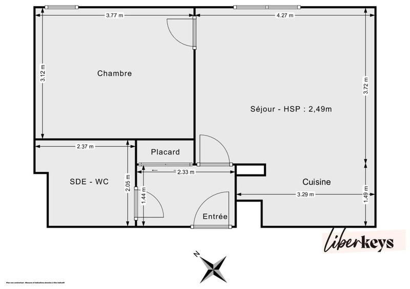 Appartement - 41 m² - 2 pièces