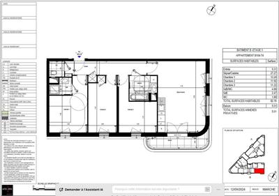 Appartement - 84 m² - 4 pièces