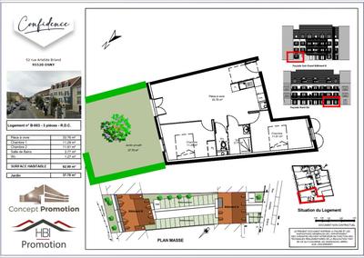 Appartement - 62 m² - 3 pièces