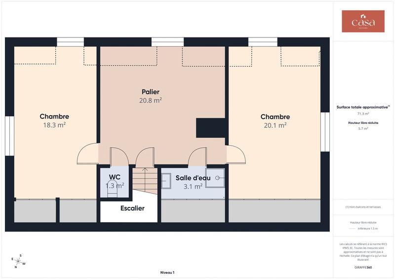 Maison traditionnelle - 128 m² - 6 pièces