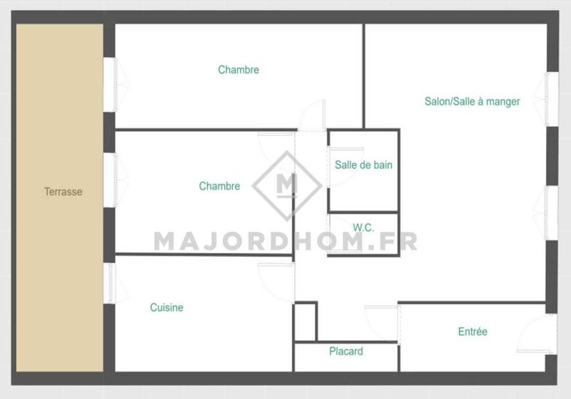 Appartement - 75 m² - 3 pièces