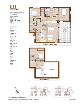 Duplex - 100 m² - 4 pièces