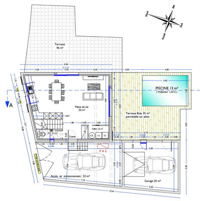 Maison - 90 m² - 4 pièces