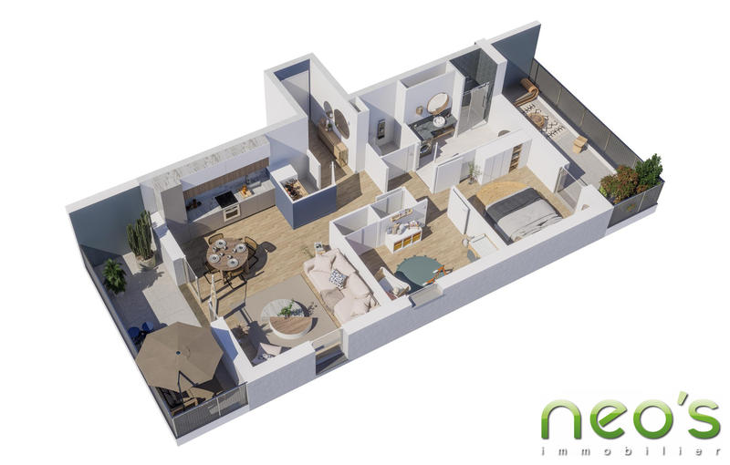 Appartement - 68 m² - 3 pièces