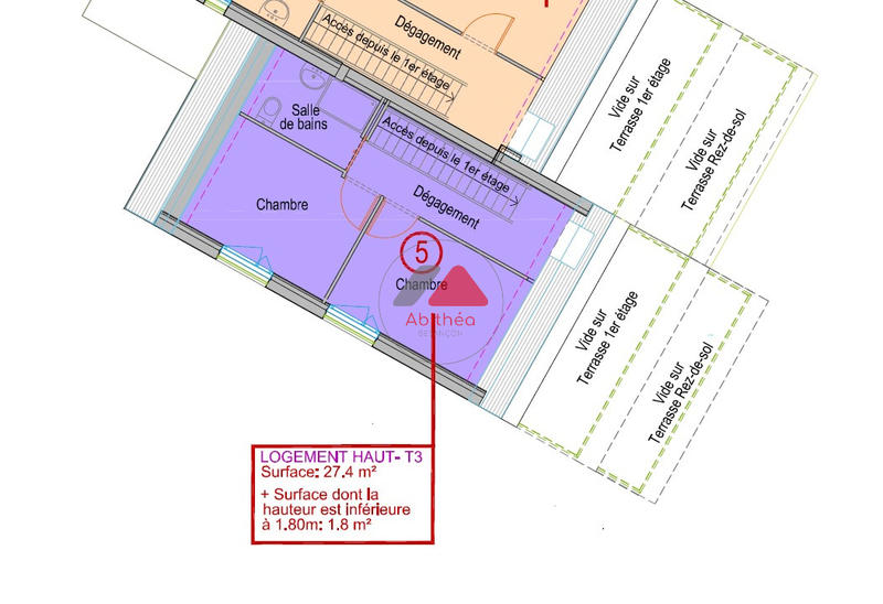 Duplex - 61 m² - 3 pièces