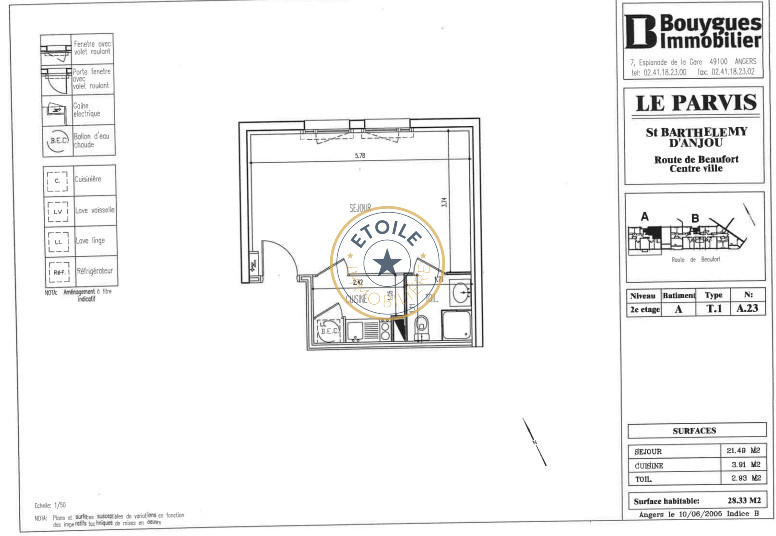 Appartement - 29 m² - 1 pièce