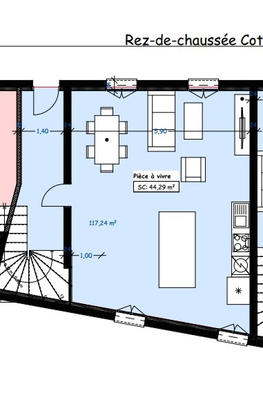 Maison de village - 95 m² - 4 pièces