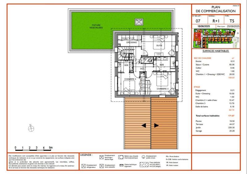 Maison - 171 m² - 6 pièces