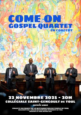 Concert Gospel avec le groupe Come on - Gospel Quartet