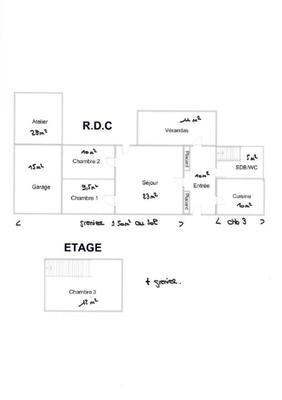 Maison de ville - 95 m² - 5 pièces