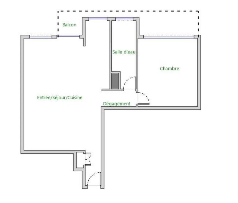 Appartement - 48 m² - 2 pièces