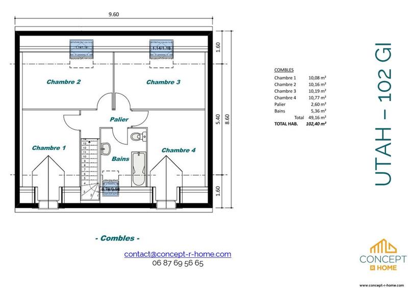 Maison - 102 m² - 6 pièces