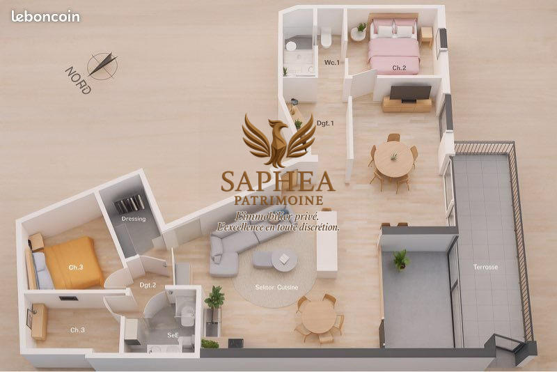 Appartement - 138 m² - 5 pièces