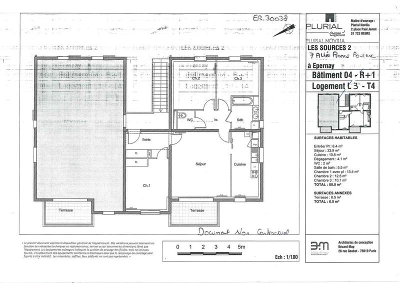 Appartement - 88 m² - 4 pièces