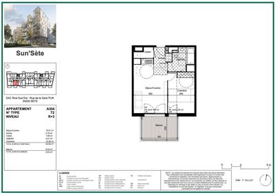 Appartement - 43 m² - 2 pièces