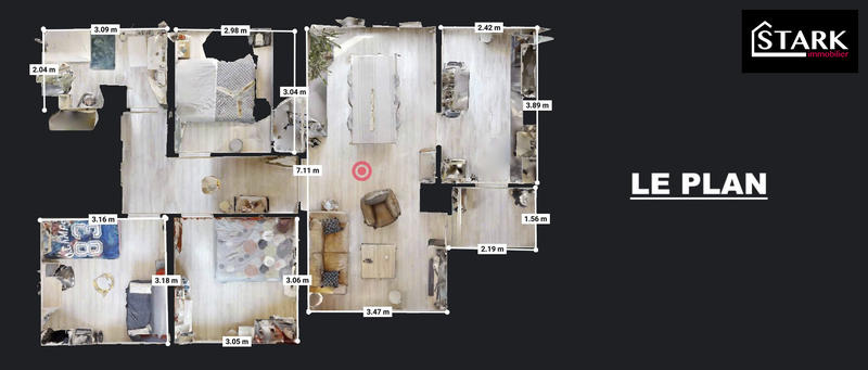 Appartement - 80 m² - 4 pièces