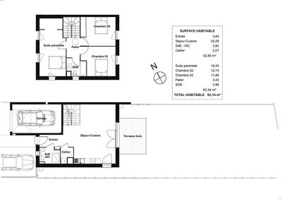 Maison de village - 94 m² - 4 pièces