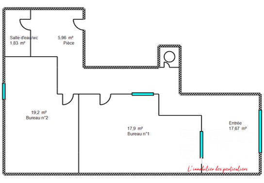Appartement - 63 m² - 2 pièces