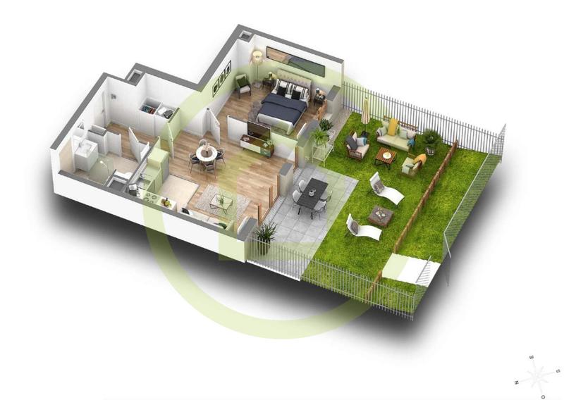 Appartement - 44 m² - 2 pièces