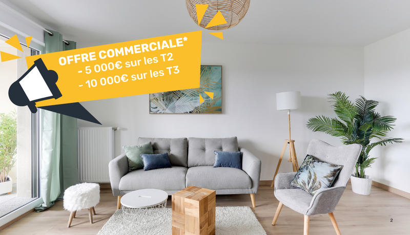 Appartement - 56 à 65 m² - 2 à 3 pièces