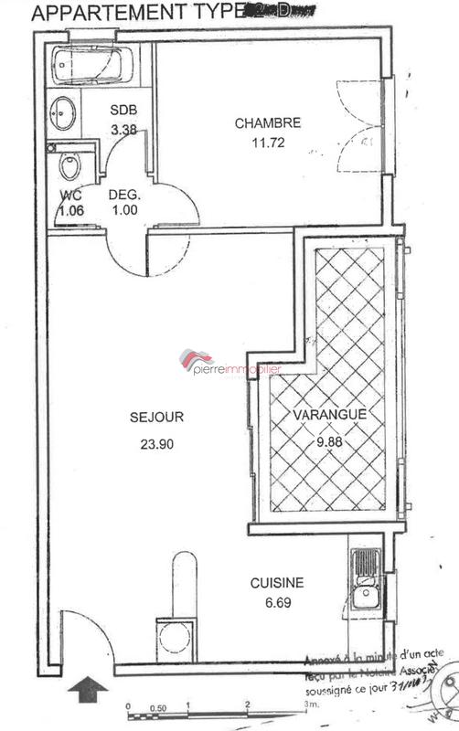 Appartement - 47 m² - 2 pièces