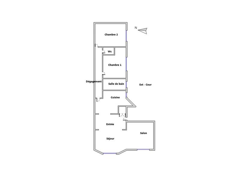 Appartement ancien - 81 m² - 4 pièces