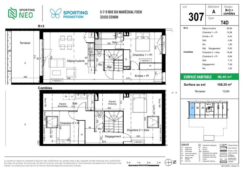 Appartement - 96 m² - 4 pièces