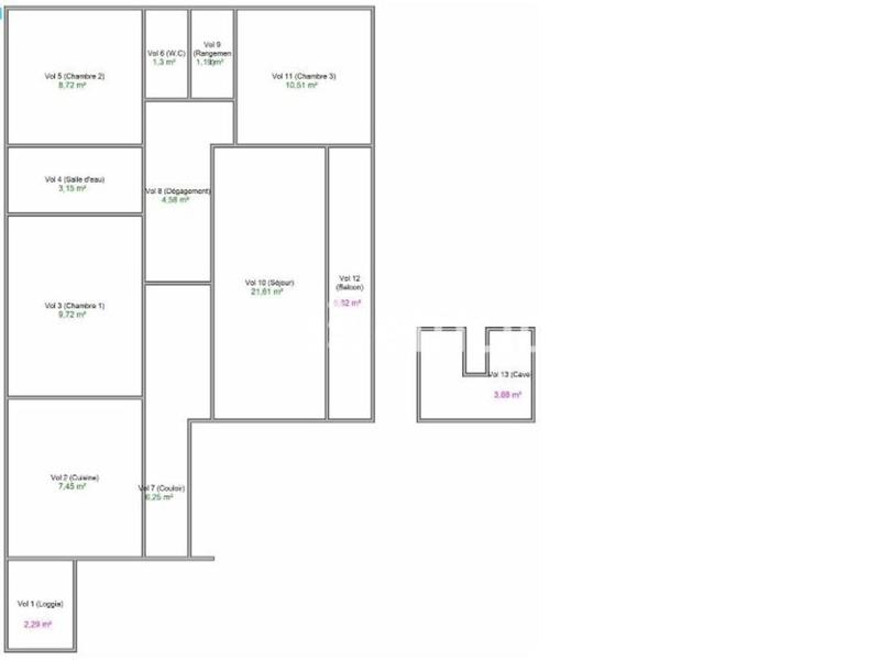 Appartement - 75 m² - 4 pièces