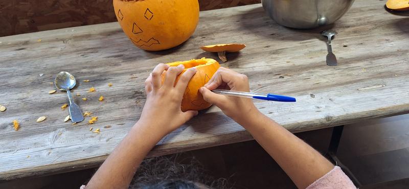 Atelier d'Halloween à la ferme Aïoli Caganis