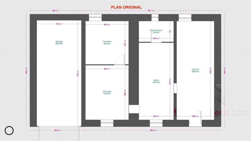 Maison de campagne - 57 m² - 3 pièces