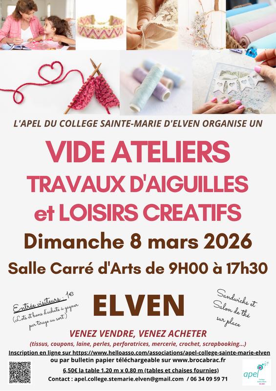 Vide-ateliers, travaux d'aiguilles et loisirs créatifs