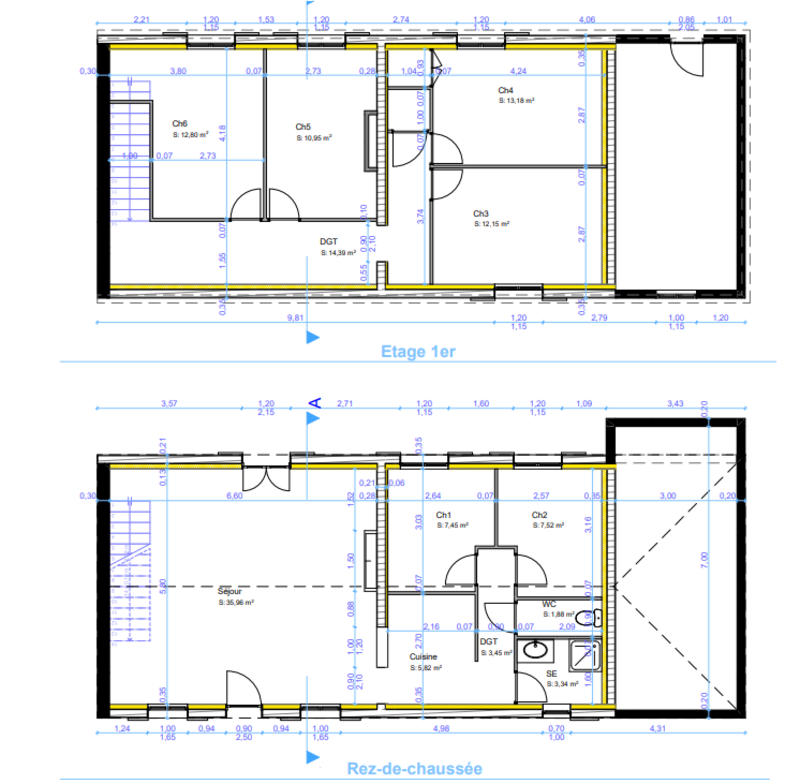 Maison - 123 m² - 7 pièces