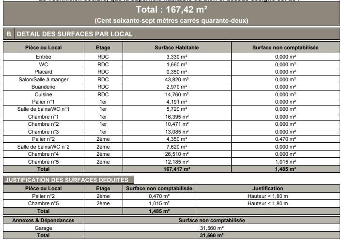 Maison - 167 m² - 6 pièces