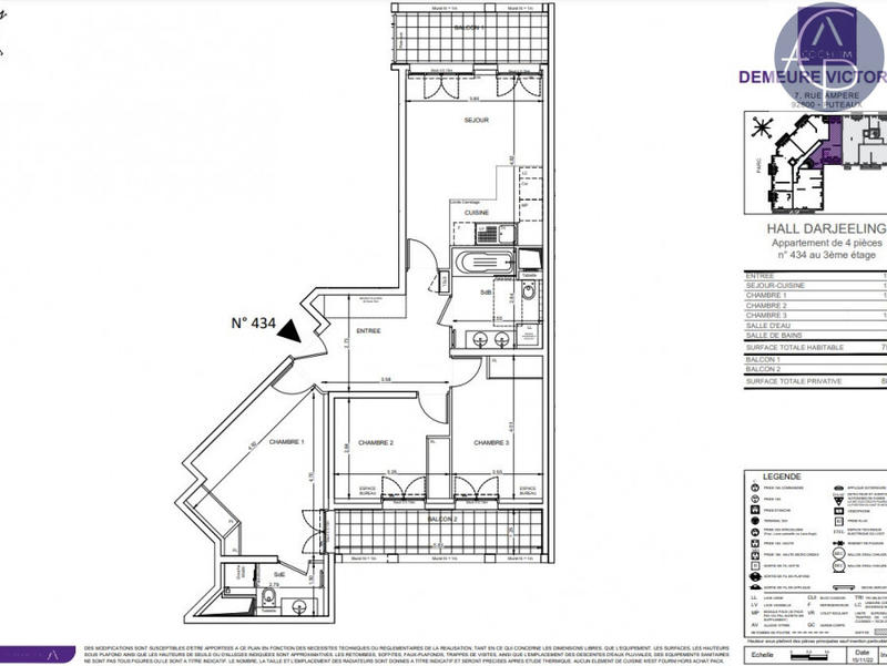 Appartement - 75 m² - 4 pièces