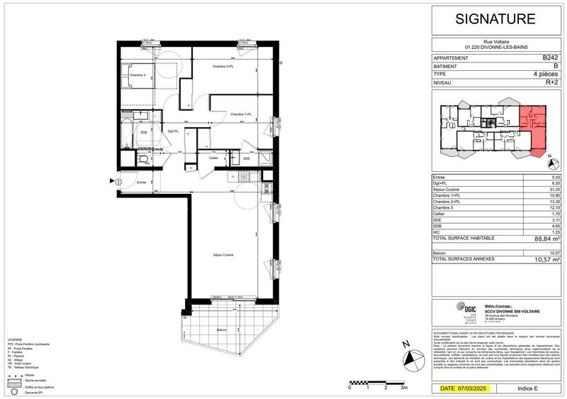 Appartement - 89 m² - 4 pièces