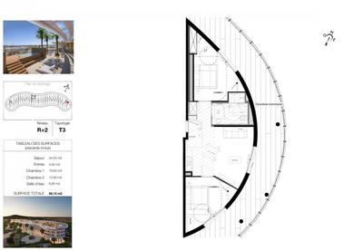 Appartement - 66 m² - 3 pièces