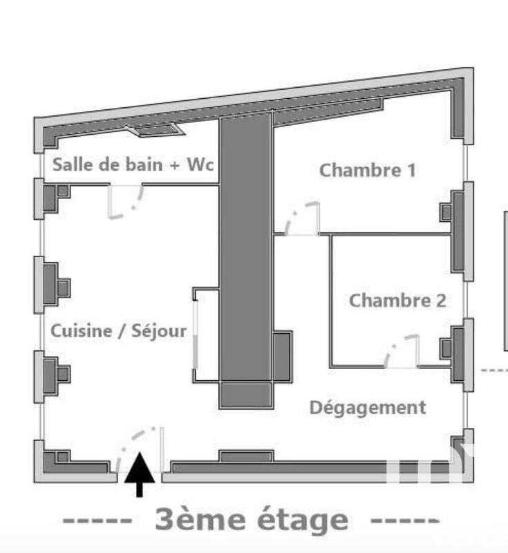 Appartement - 61 m² - 3 pièces