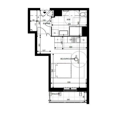 Studio - 29 m² - 1 pièce