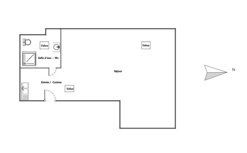 Appartement - 20 m² - 1 pièce