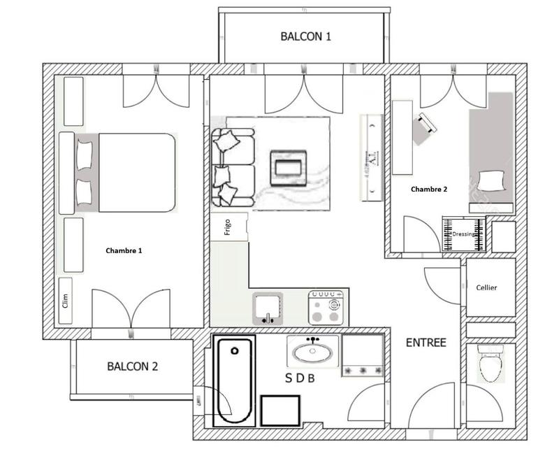 Appartement - 46 m² - 3 pièces
